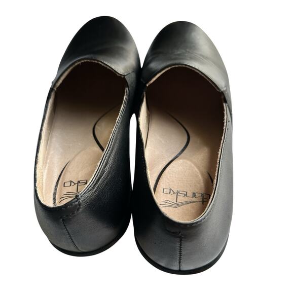 Dansko Black Nappa Leather Addy Slip On Comfort Shoes Size 39 8 - Picture 9 of 11
